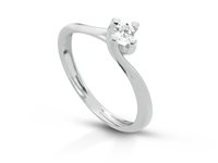Anneau PG Gioielli Femme Solitari in Or blanc Diamante 0.4 Ct AN8120L040 - AN8120L040